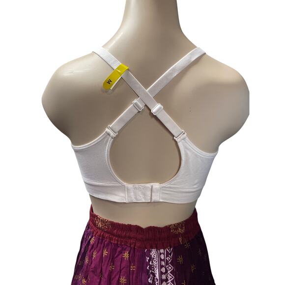 Bali Women's M Padded Convertible Bralette White Non-Wire Comfort Lounge NWT - Picture 4 of 5